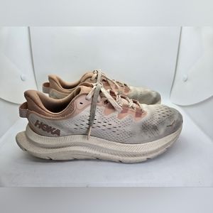 Hoka One One Kawana 2 Shoes Women's 8 Beige Running Stability Athletic Sneakers